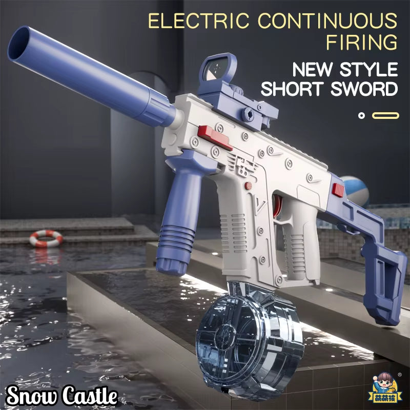 Electric Water Gun, Automatic Squirt Guns Water Pistol Large Capacitybattery-Powered Squirt Toy , Long Distance Shooting Toy