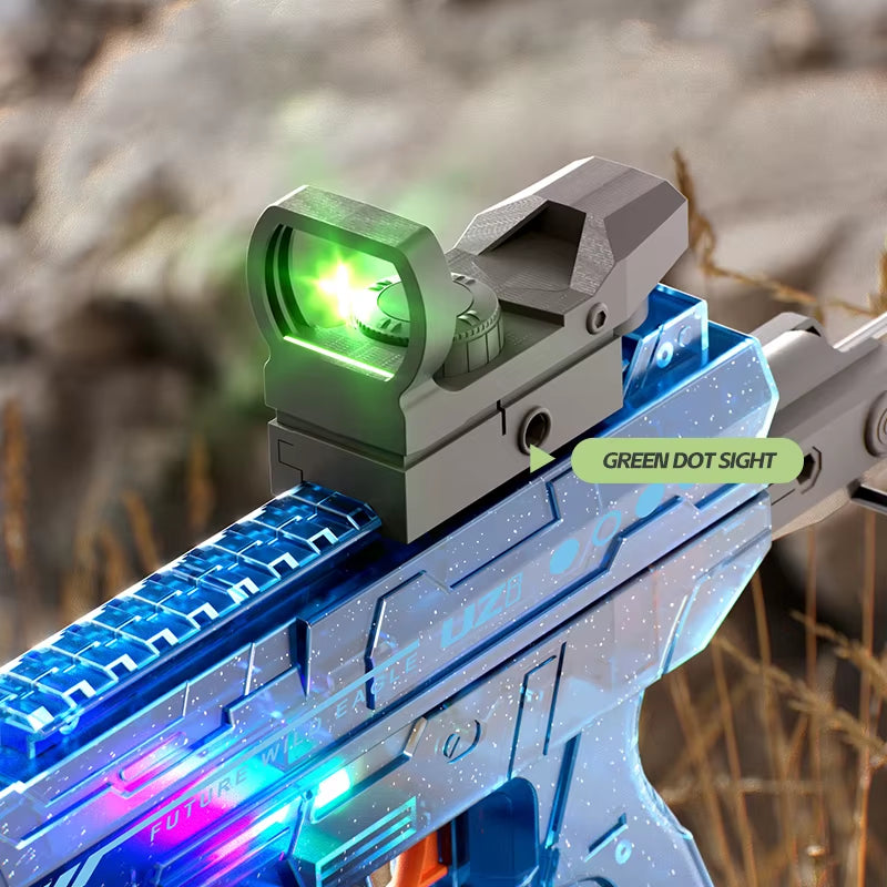 UZI Long Range Electric Shooting Water Gun with Lighting Toys High-Pressure Full Automatic Shooting Water Toy Gun for Kid Adult