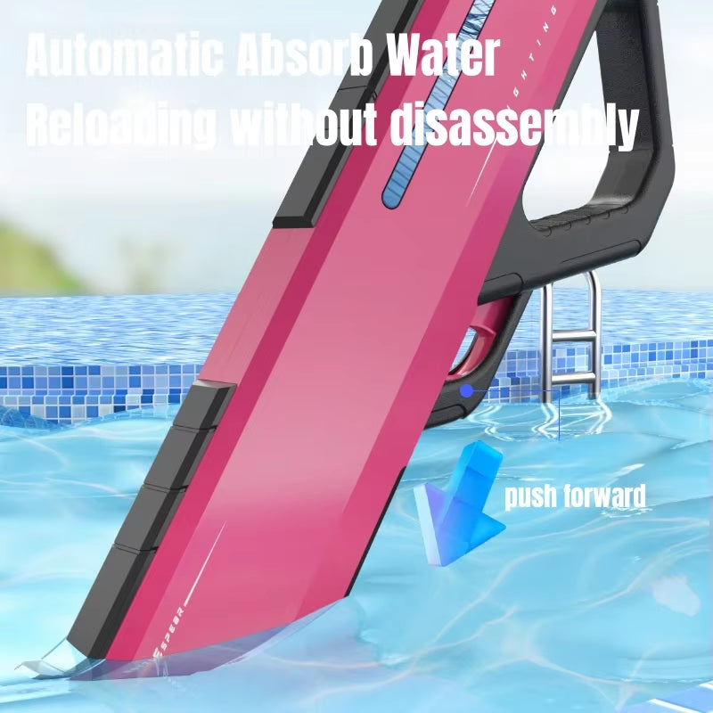 Children Electric Water Gun Toys Summer Outdoor Beach Pool Games Toy Adults Kids High Pressure Automatic Absorb Water Squirt Gun
