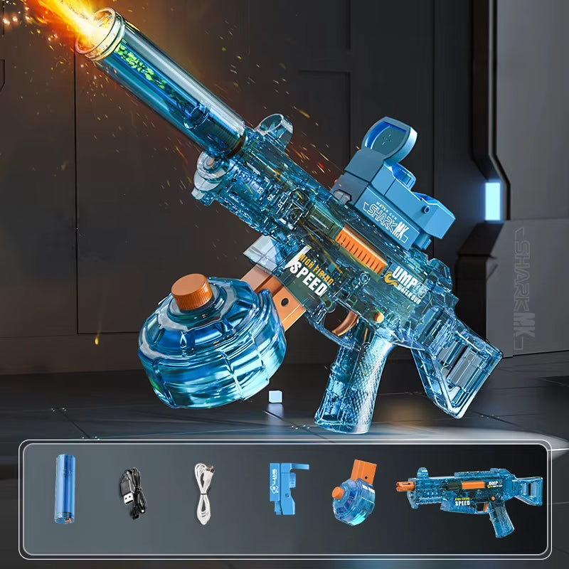 Water Guns Electric for Adults Powerful Squirt Automatic Water Suction Water Blasters Summer Outdoor Beach Toy for Kids Gift