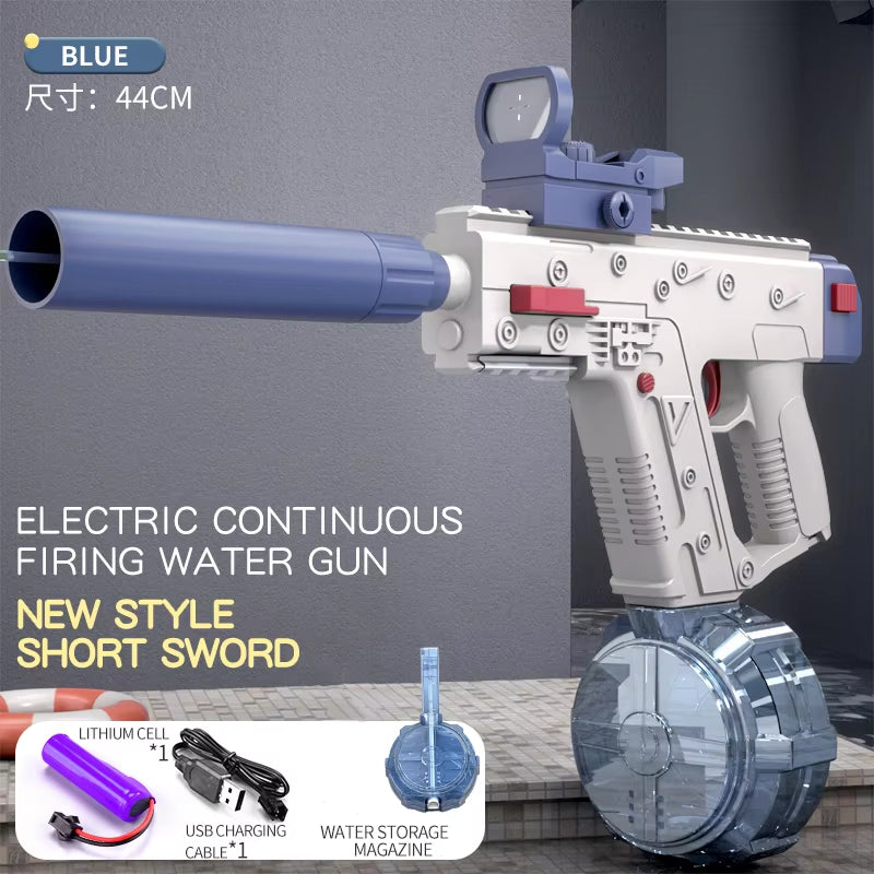 Electric Water Gun, Automatic Squirt Guns Water Pistol Large Capacitybattery-Powered Squirt Toy , Long Distance Shooting Toy