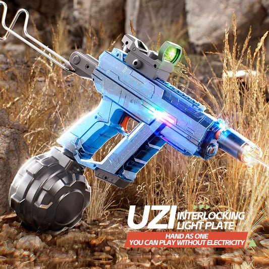 UZI Long Range Electric Shooting Water Gun with Lighting Toys High-Pressure Full Automatic Shooting Water Toy Gun for Kid Adult
